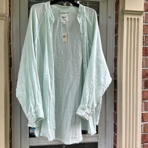 NWT Aerie Pool-To-Party Cover Up Shirt